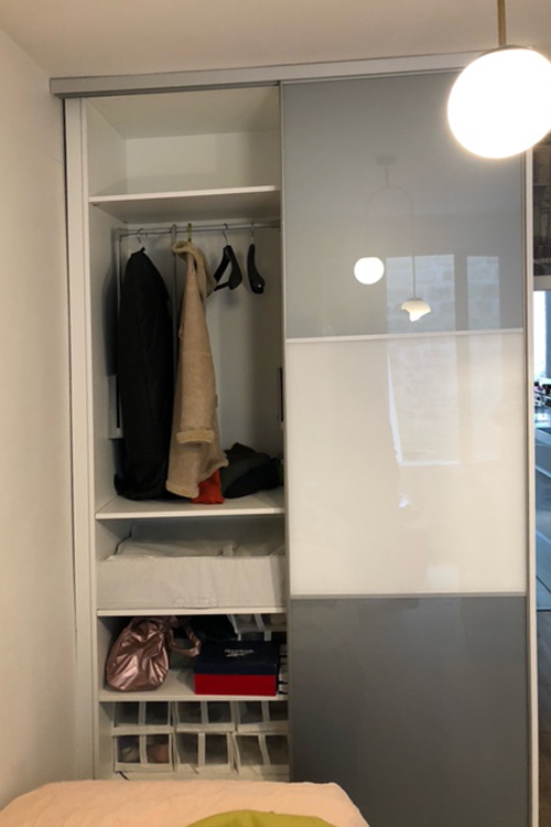 Ensemble 2 portes de placard coulissantes Trio - 2/3