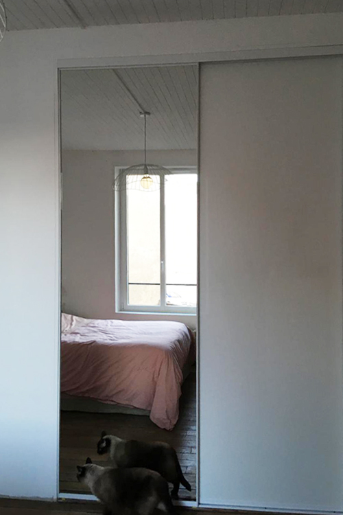 2 ensembles de 2 portes coulissantes Miroir/Schiste/Gloss - 2/2