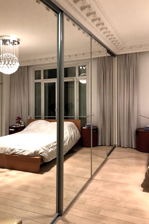 Ensemble 4 portes de placard coulissantes Miroir argent - 2/2