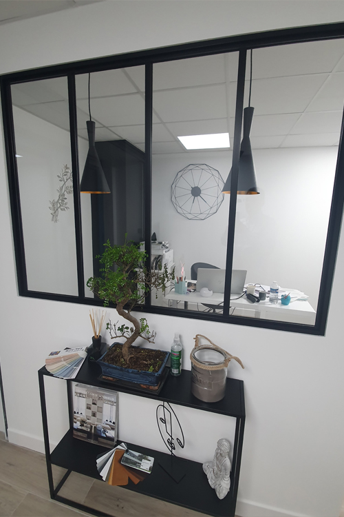 3 verrières d'atelier sur allège : Noir / Verre clair - 2/3